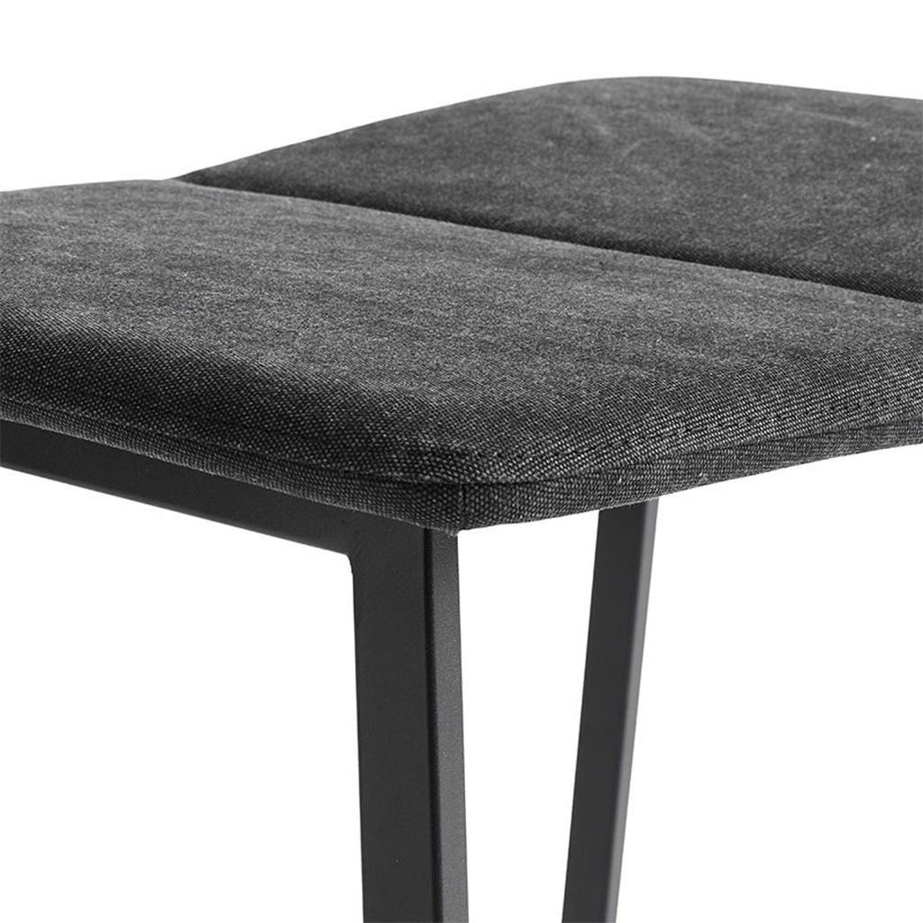 Muubs Chamfer Footstool, Anthracite/Black