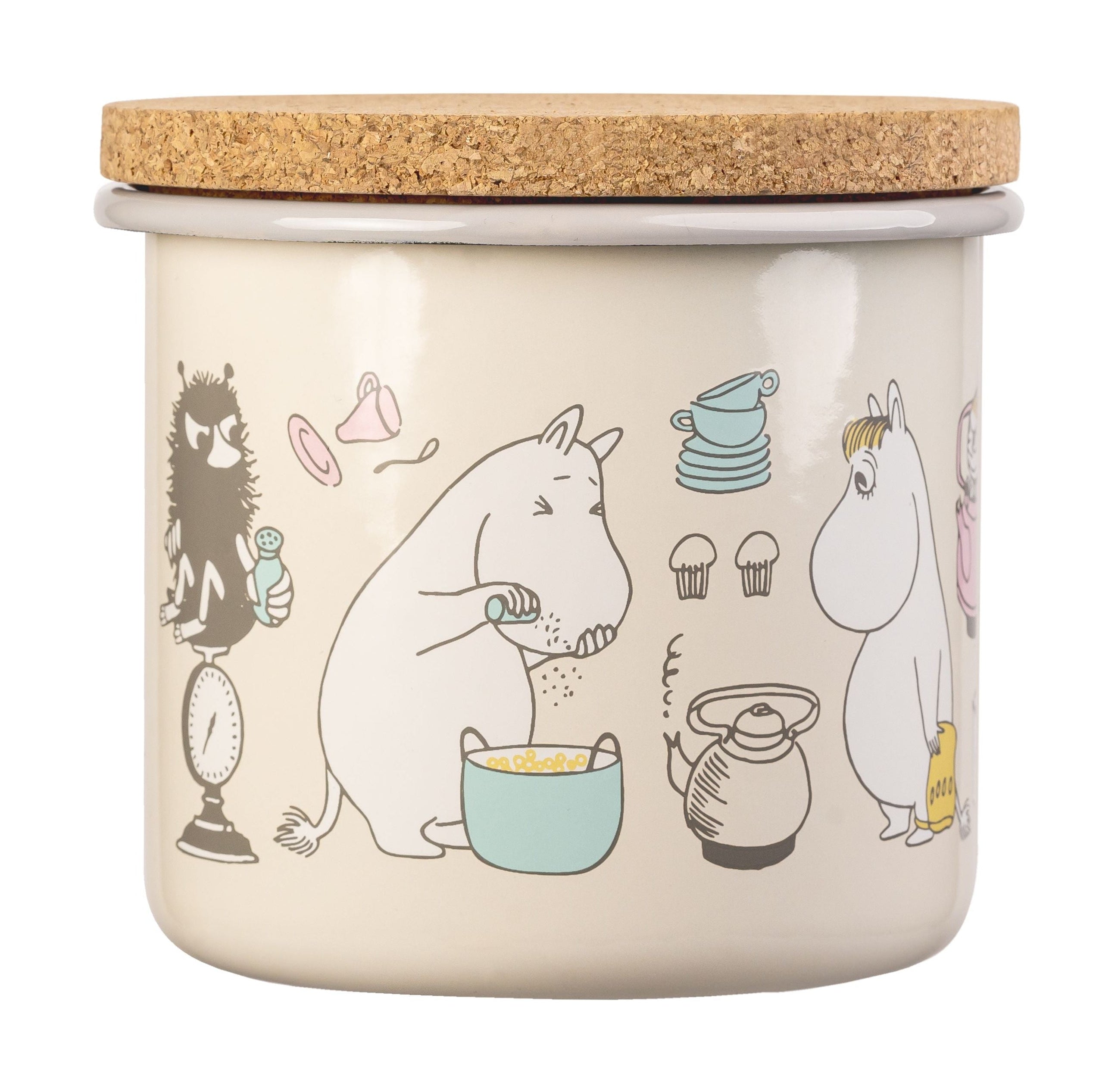 Muurla Moomin Bon Appétit Enamel Jar With Cork Lid