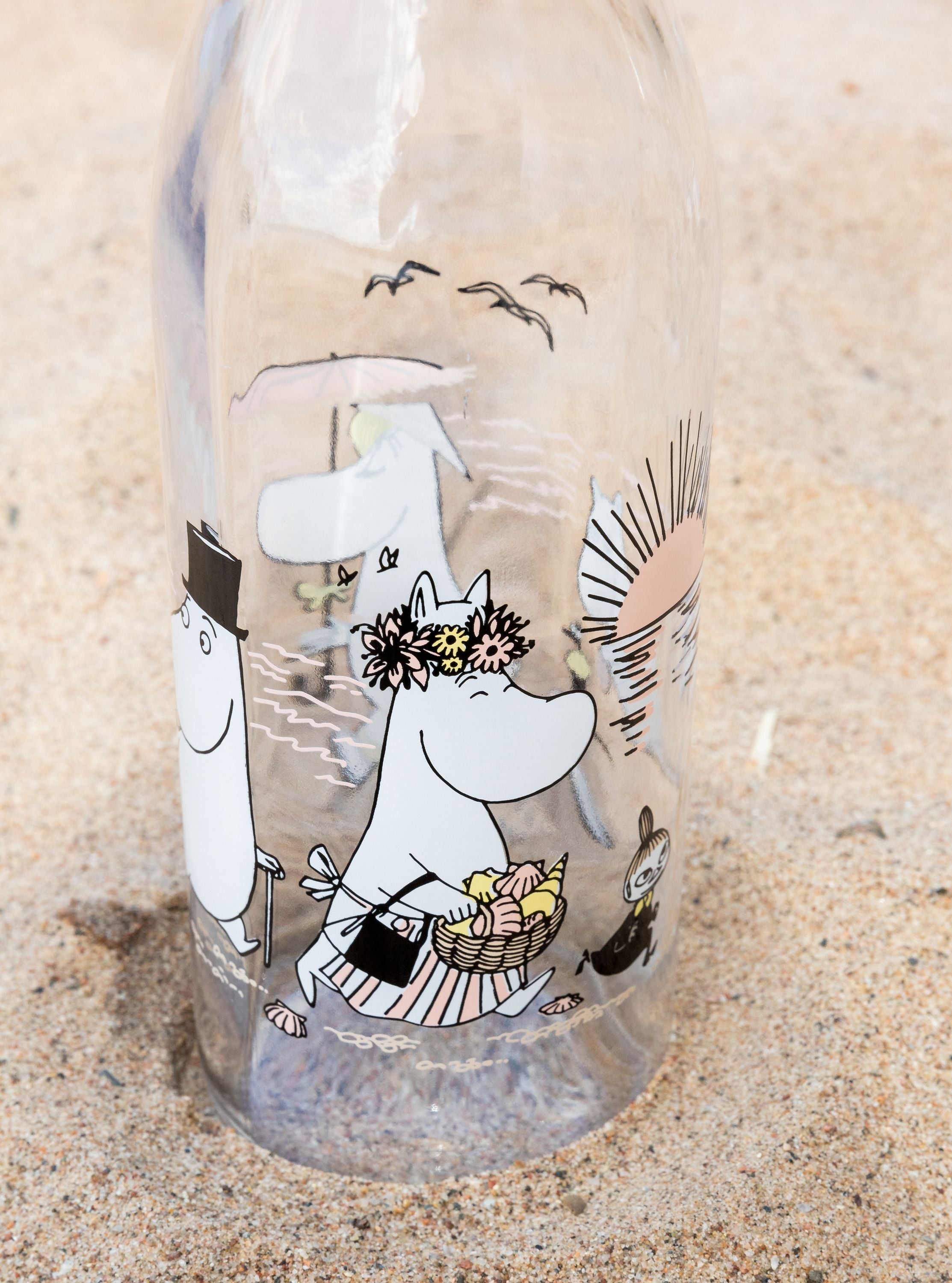 Muurla Moomin Glass Bottle, The Beach