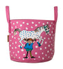 Muurla Pippi Longstocking Basket, Pippi and the Horse, Pink