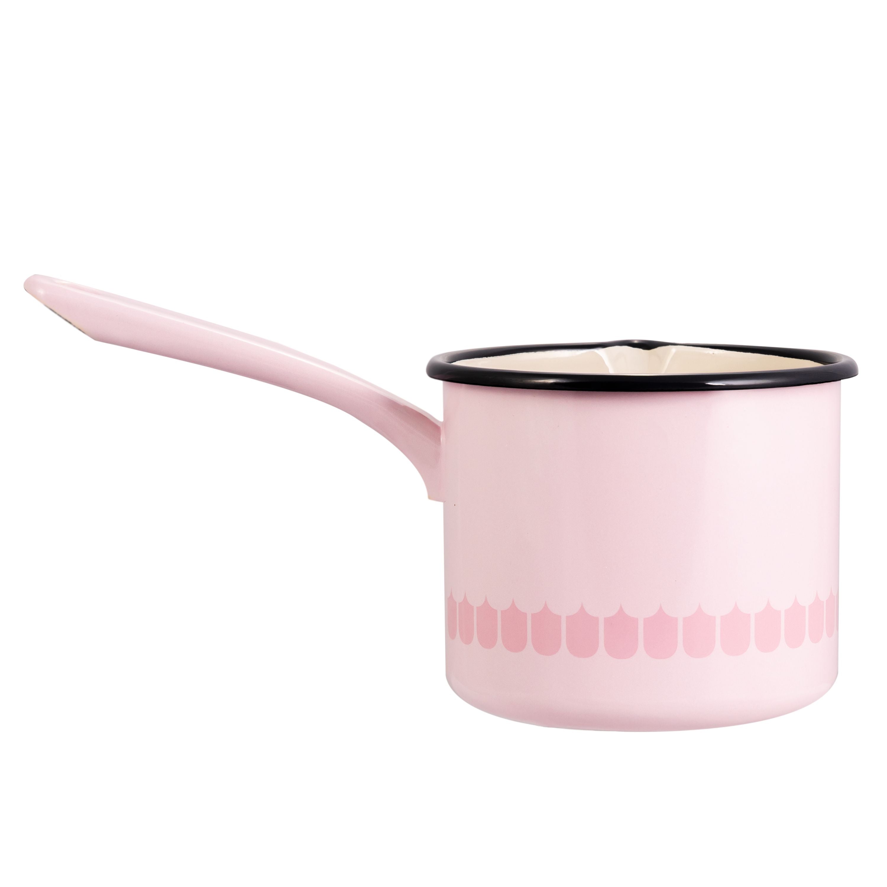 Muurla Vappu Kitchen Enamel Saucepan, Pink