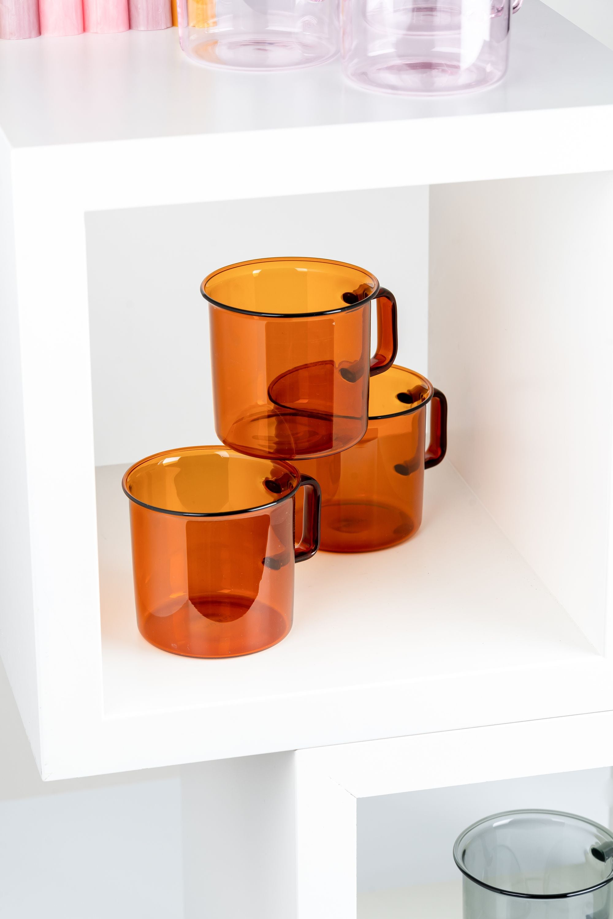 Muurla Glass Mug, Amber