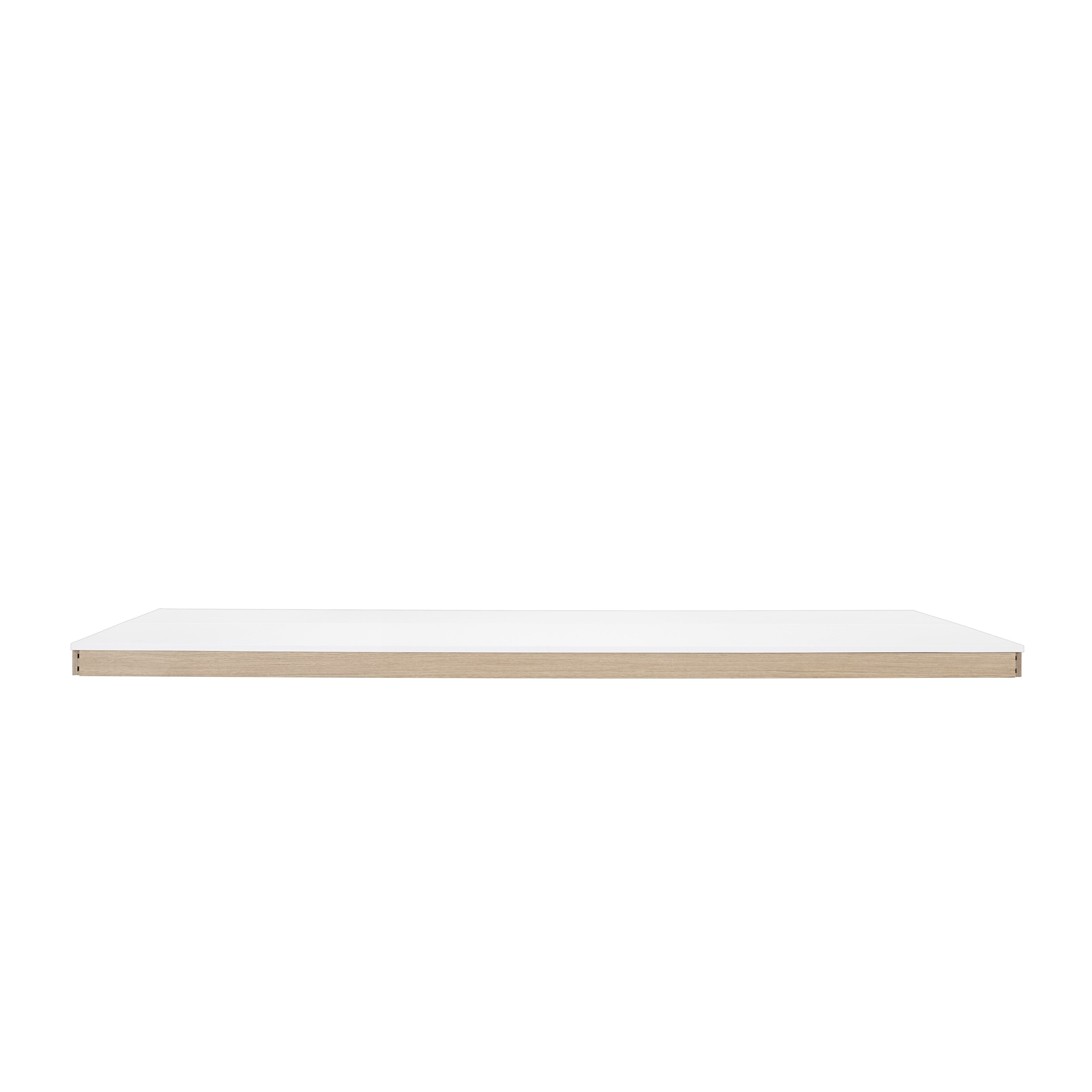MUUTO Liniowy Moduł środkowy 240x142x74 cm, biały laminat / biały ABS / dąb