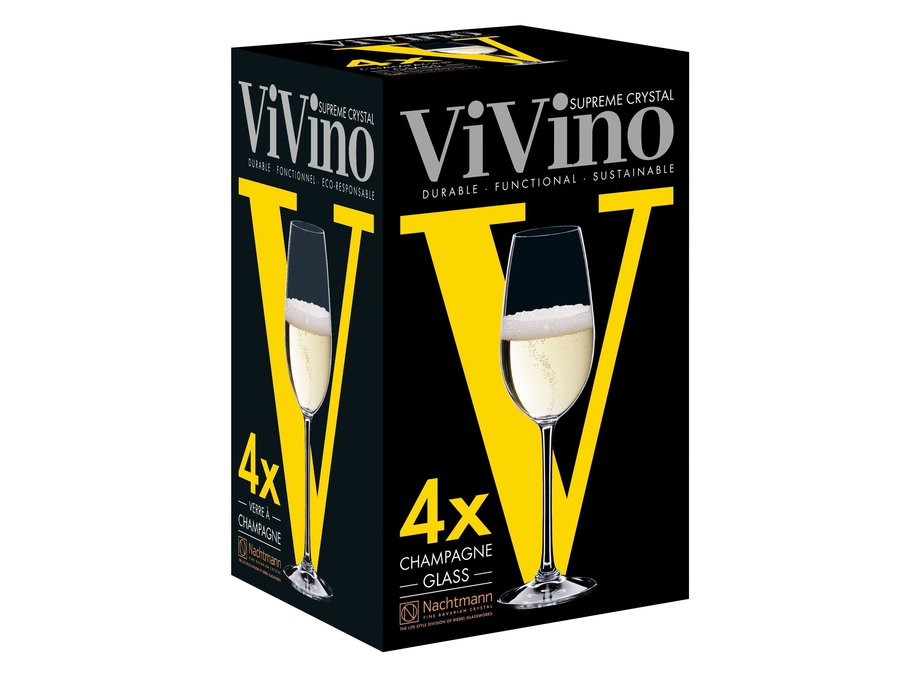 Nachtmann VI Vino Champagne Glass 260 ml, zestaw 4