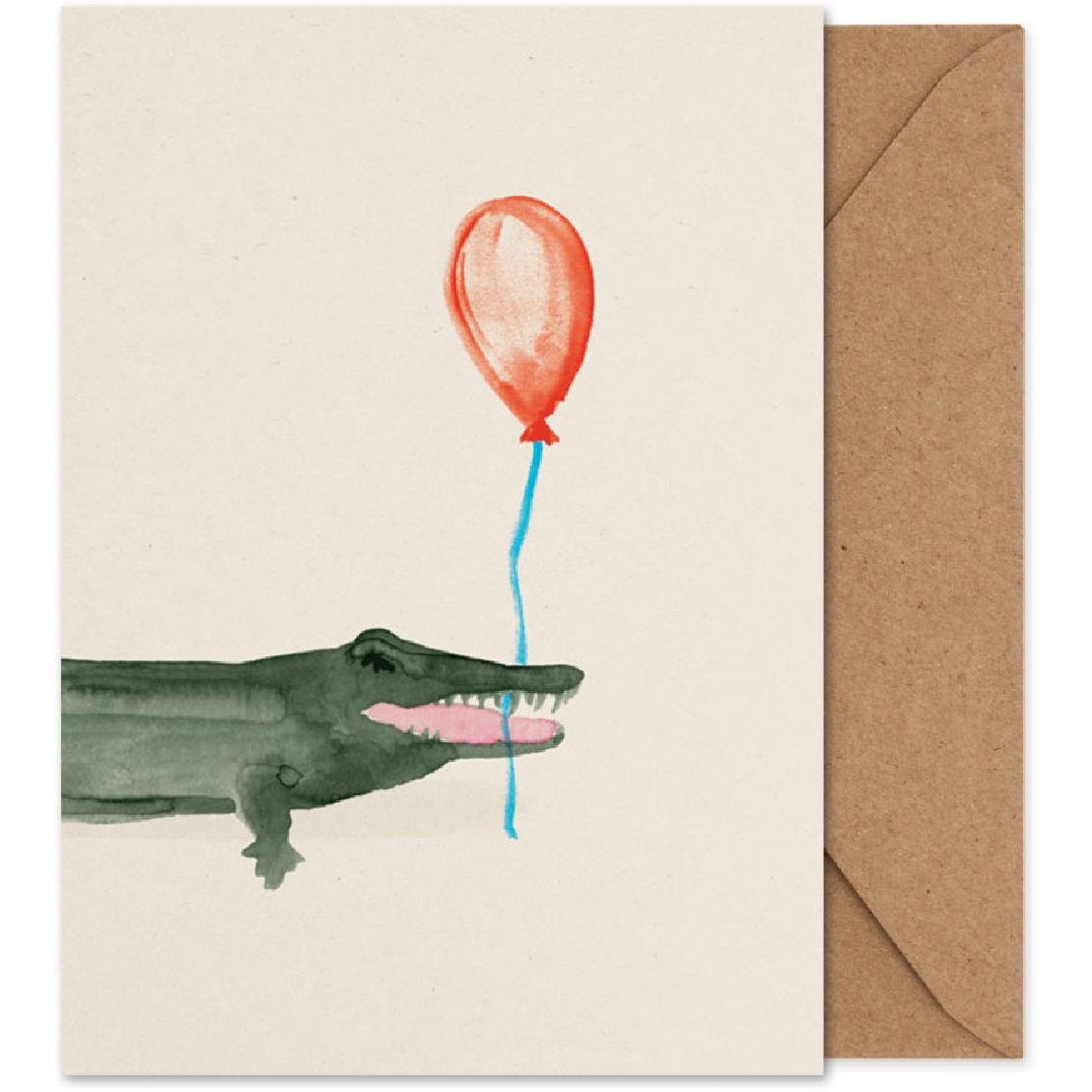 Paper Collective Coco The Crocodile Folded Card