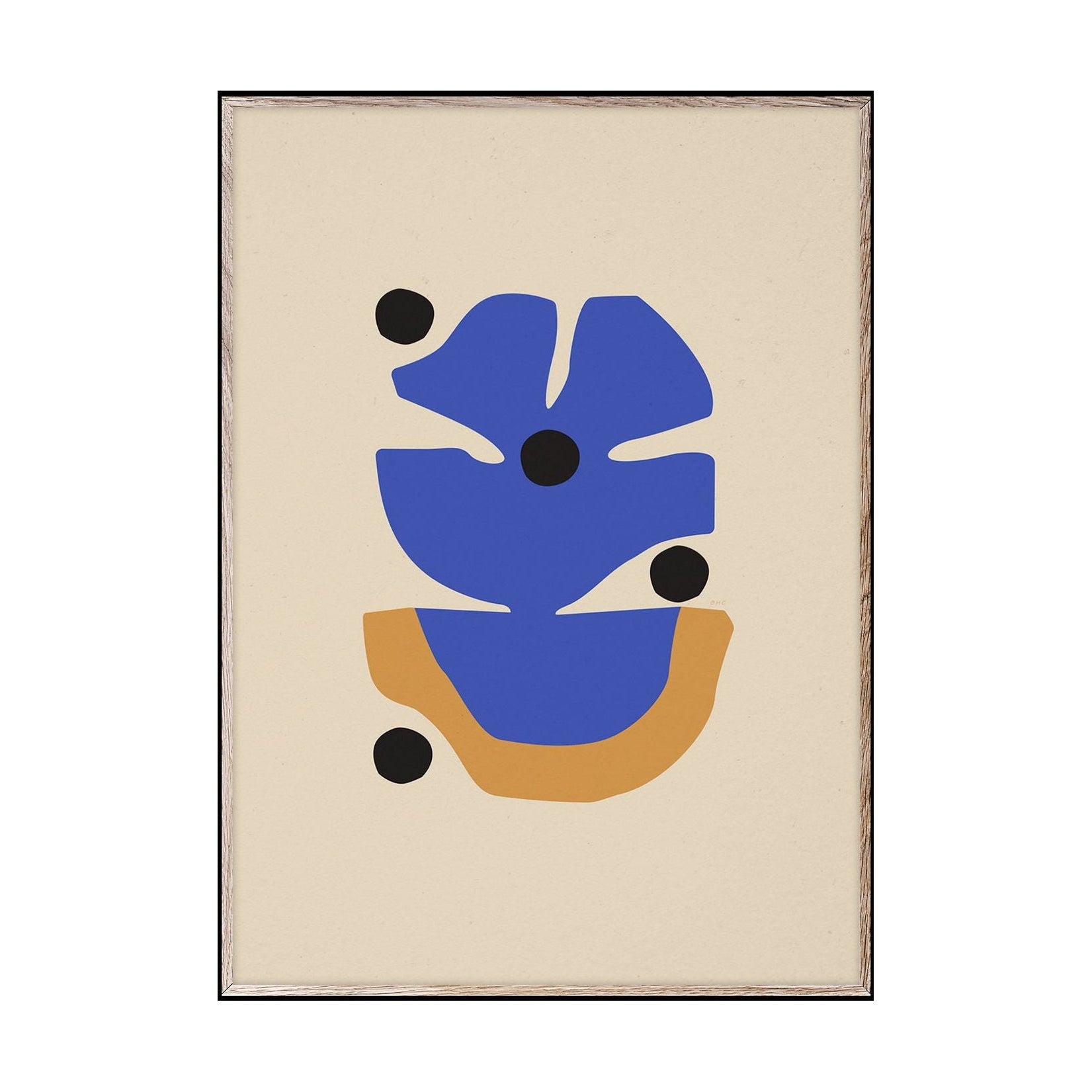 Papierowe zbiorowe plakat Flor Azul, 30x40 cm