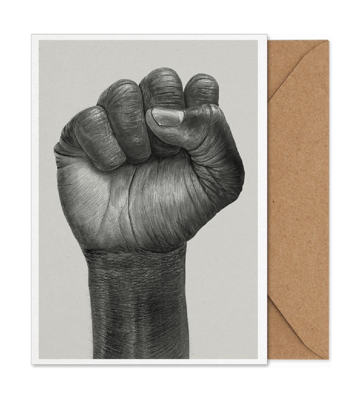 Paper Collective Hoded Fist Card