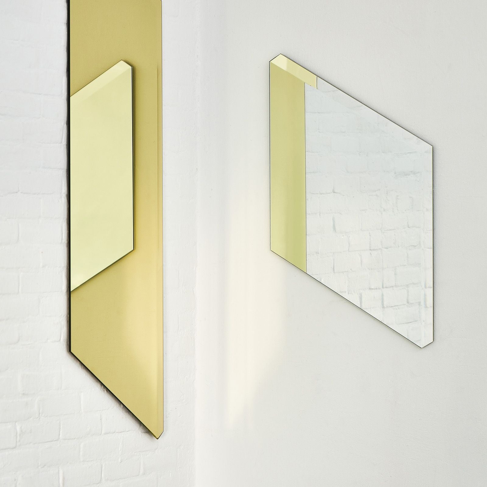 Puik Facet Glass Mirror 150x50cm, Silver