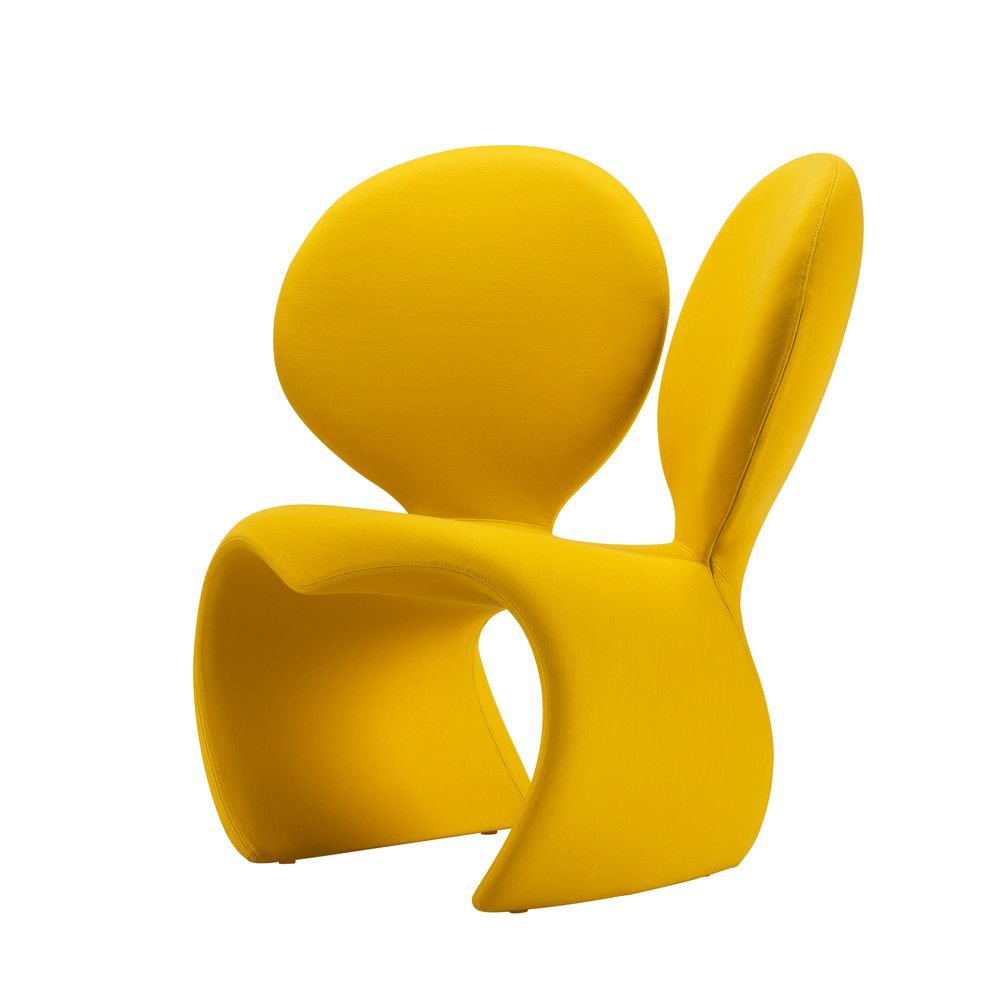 Qeeboo Don't F**K With The Mouse Upholstered Chair, Yellow