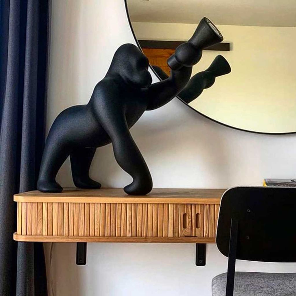 Qeeboo Kong Table Lamp By Stefano Giovannoni Xs, Black