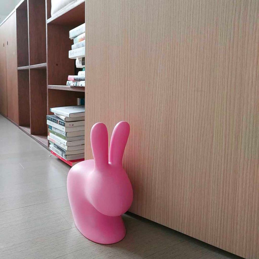 QEEBOO Rabbit Baby Krzesło, różowy