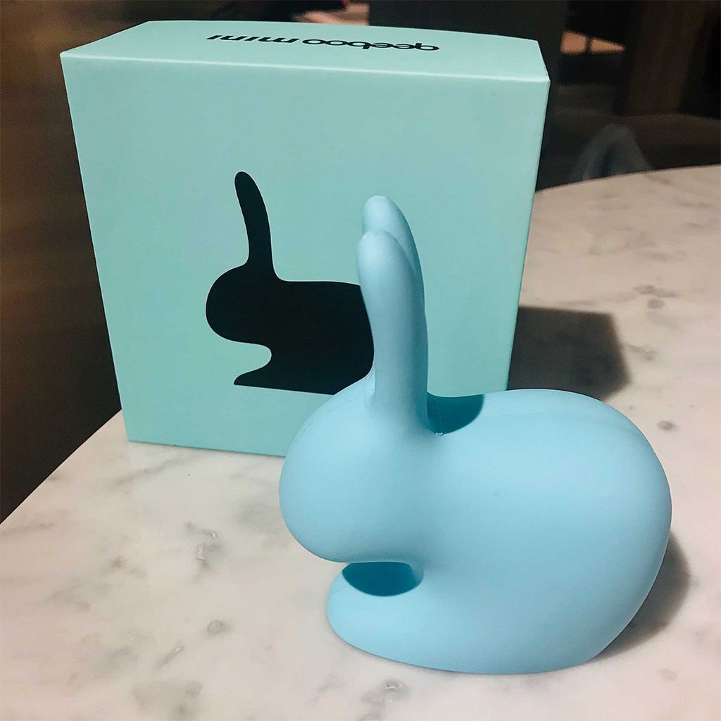 QEEBOO Rabbit Mini Portable ładowarka, niebieski