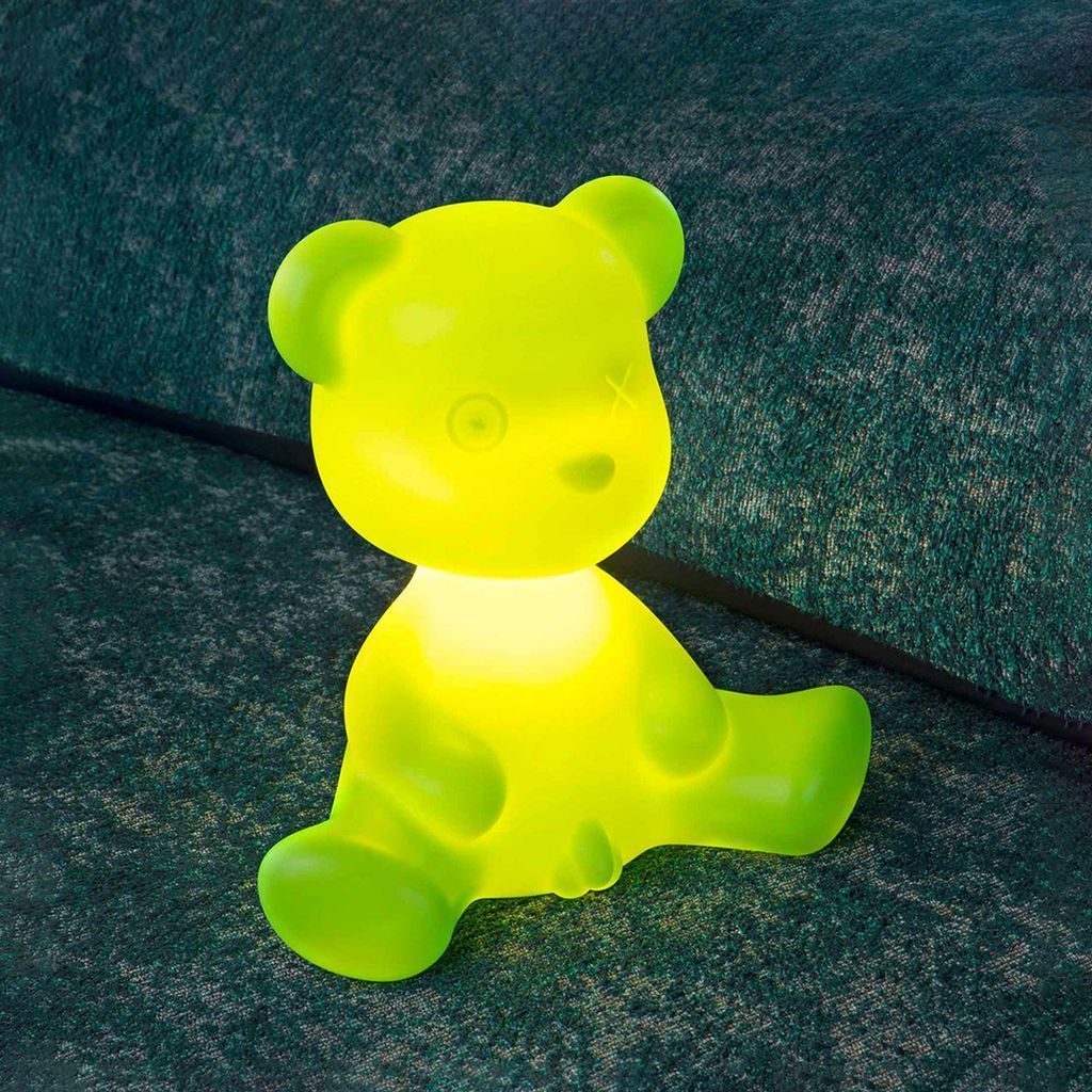 Lampa stołowa Qeeboo Teddy Boy z kablem, jasnozielona