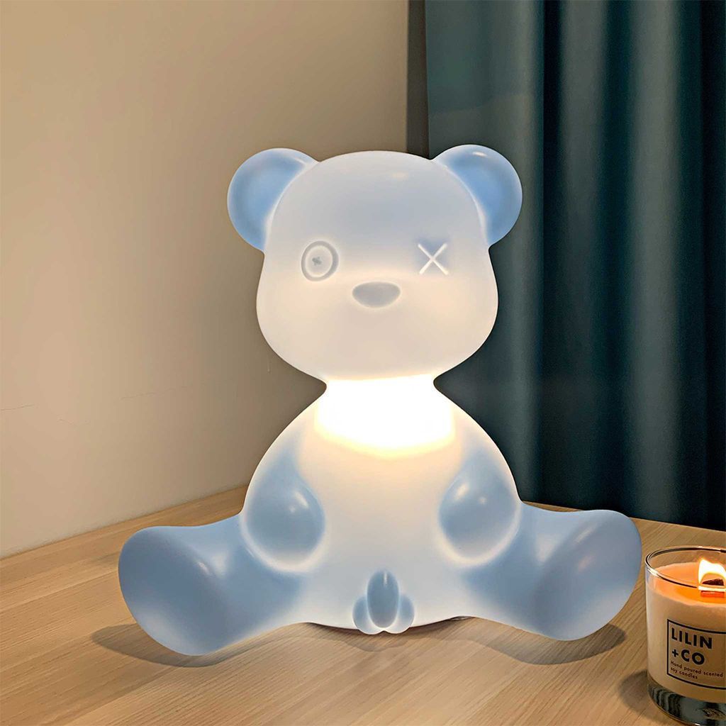 Lampa stołowa Qeeboo Teddy Boy z kablem, biały