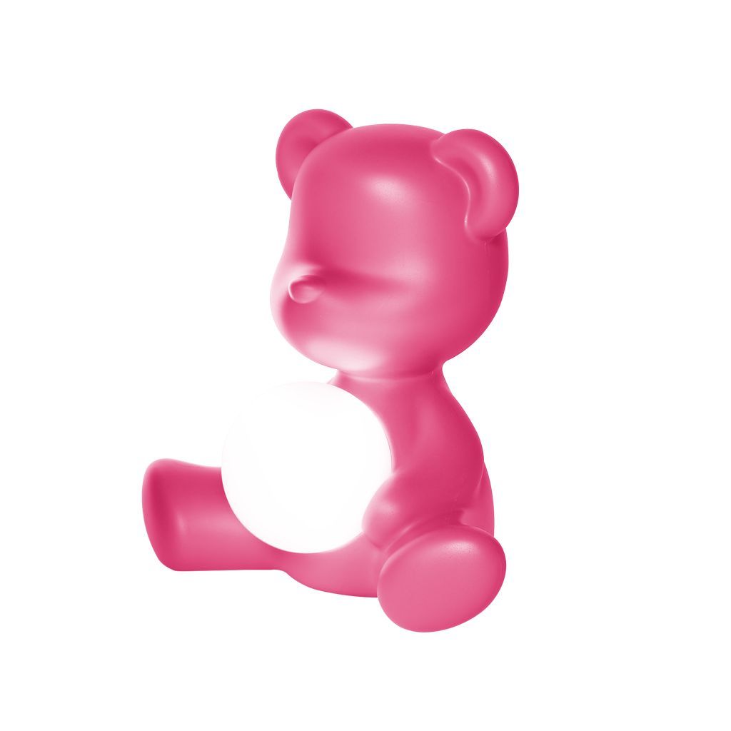 Qeeboo Teddy Girl Led Rechargeable Table Lamp, Fuxia