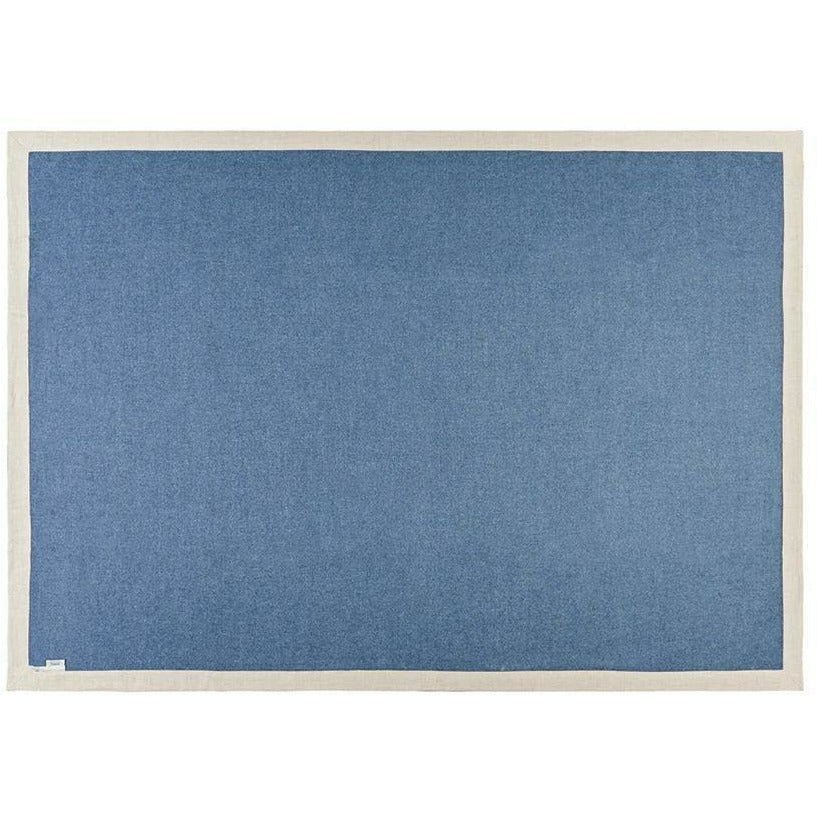 Silkeborg Uldspinderi Mendoza Plaid 130 x180 cm, jeansowy niebieski