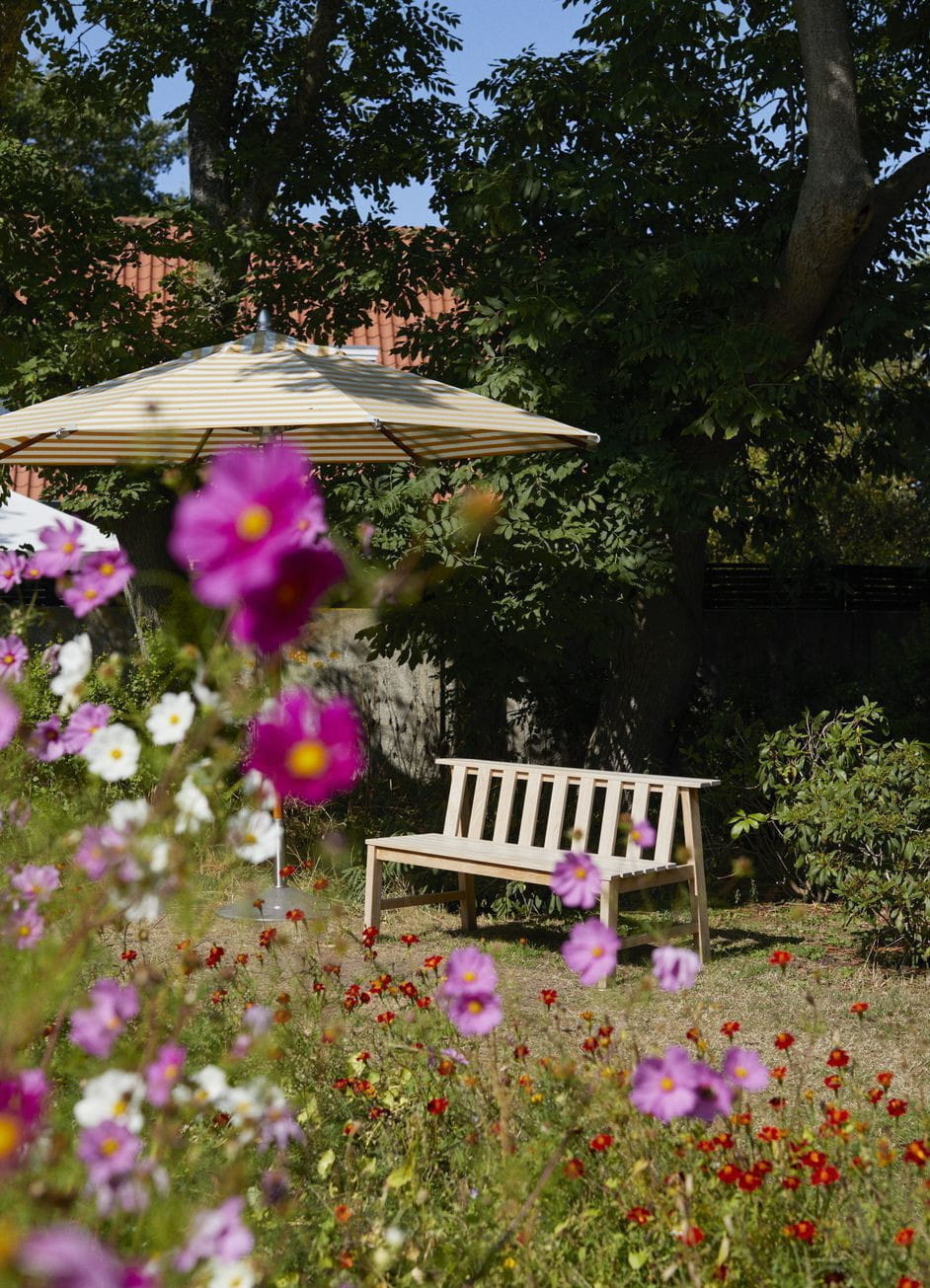 Skagerak Atlantis Parasol Ø330 cm, złote żółte paski