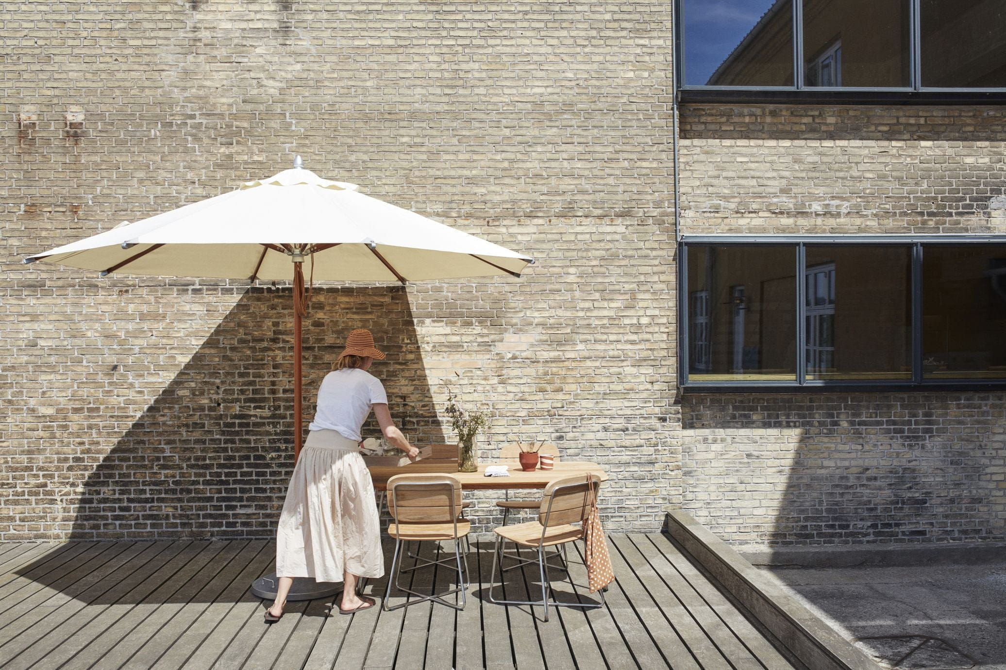 Skagerak Atlantis Parasol Ø330 cm, Off White