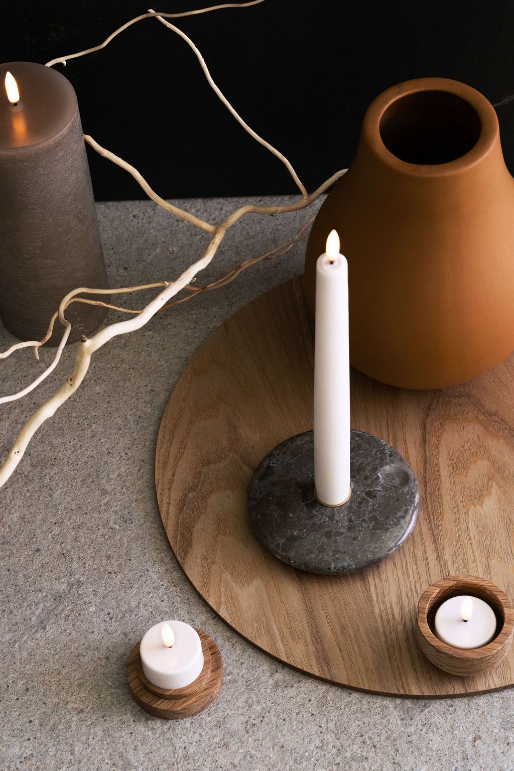 Uyuni Lighting Chamber Candle Holder ø 11,6 Cm, Black/Green