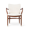 Carl Hansen VLA61 Monar CH Fotel, mahoniowy olej/Baru 0200 Tekstyle