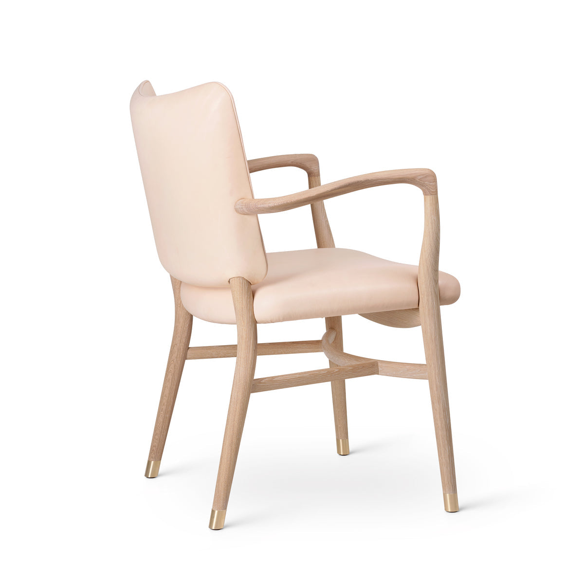 Carl Hansen VLA61 Monar CH Fotel, Oak White Oil/SIF 90 Skórzanie