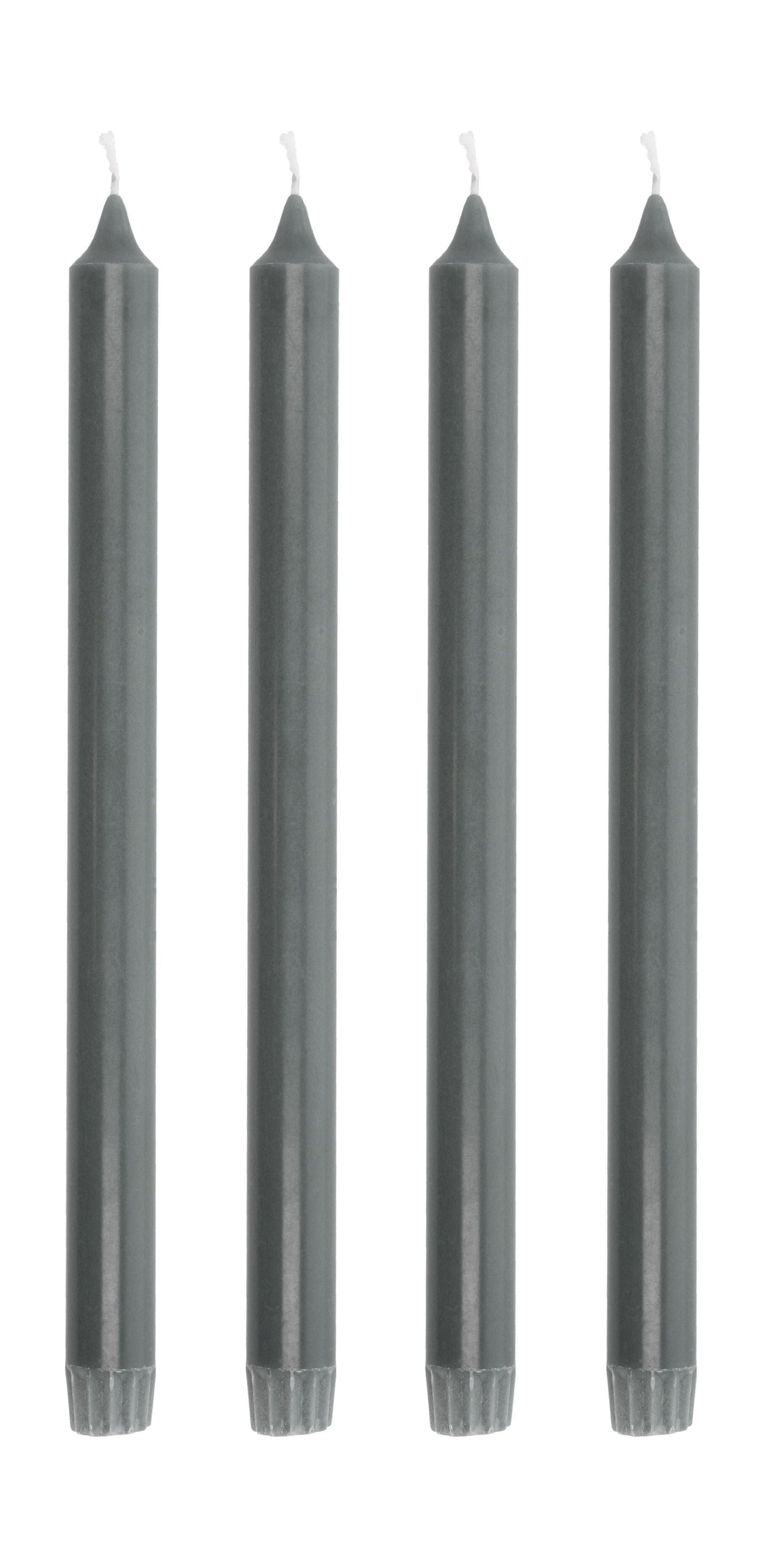 Kolekcja willi AIA Stick Candle Zestaw 4 Øx H 2,2x30, ciemnoszary