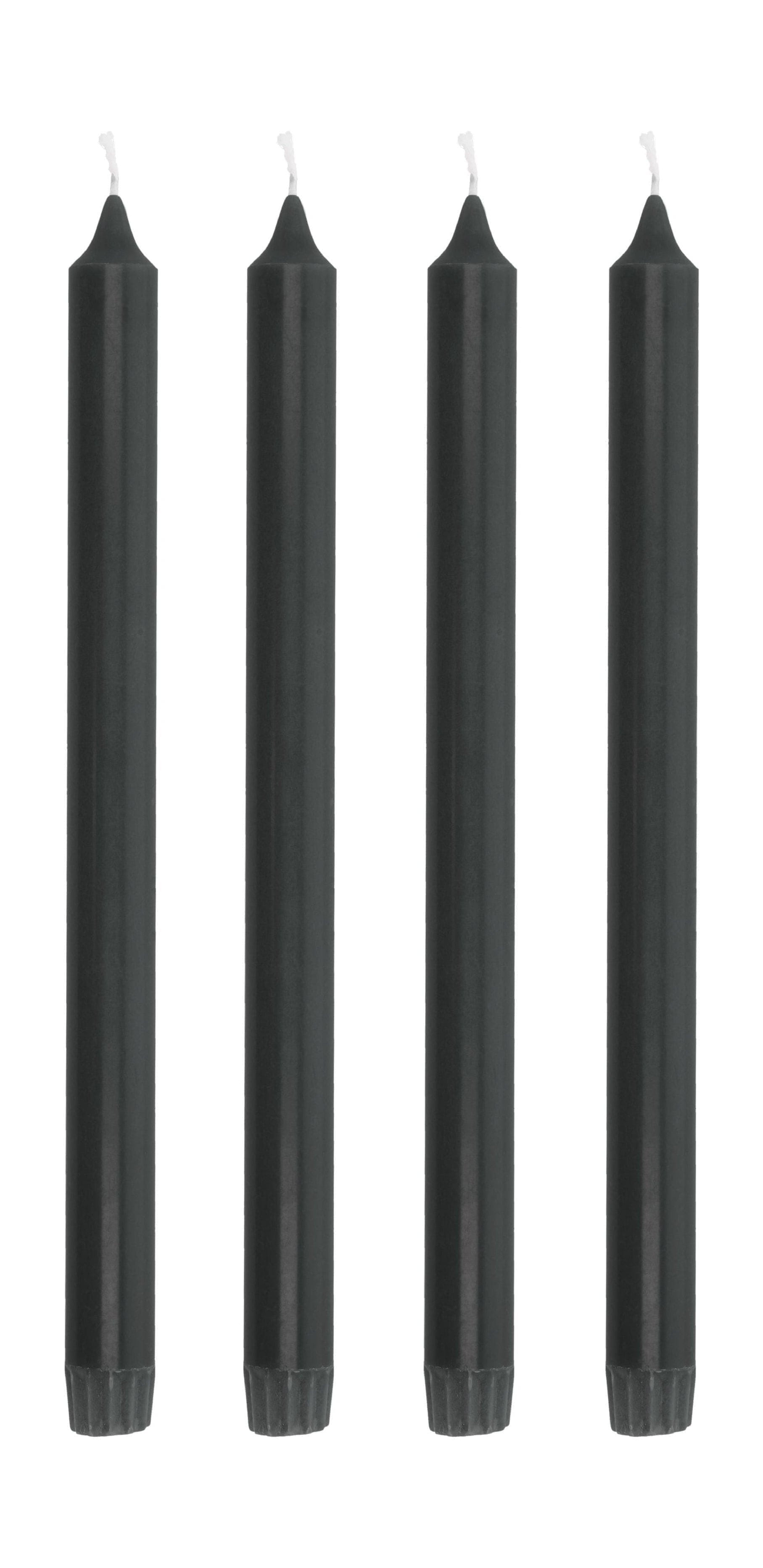 Kolekcja willi AIA Stick Candle Zestaw 4 Øx H 2,2x30, czarny
