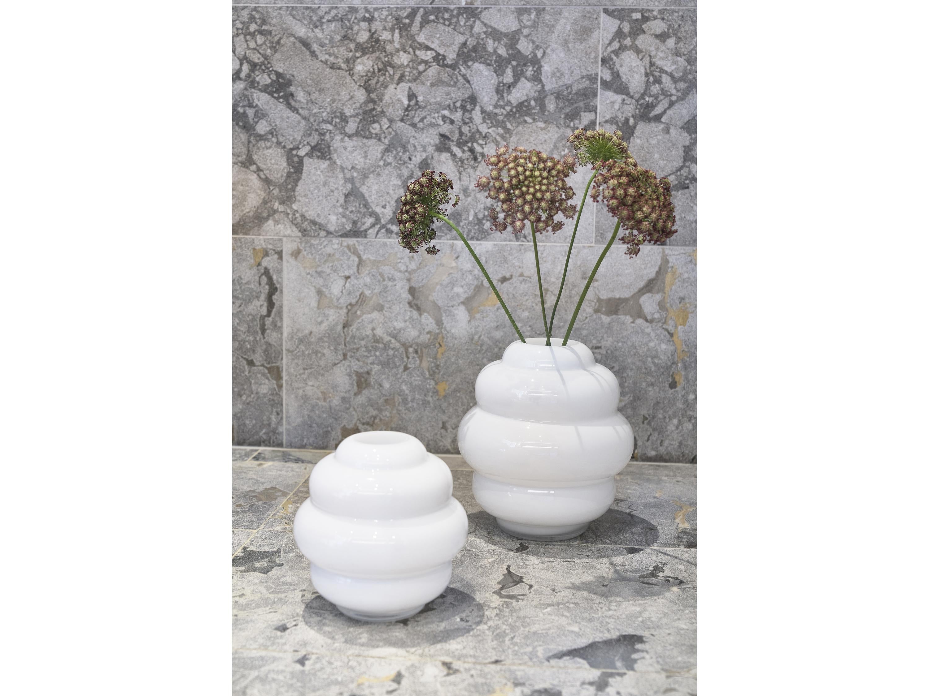 Kolekcja willi wazon bąbelek biały, Ø20 cm