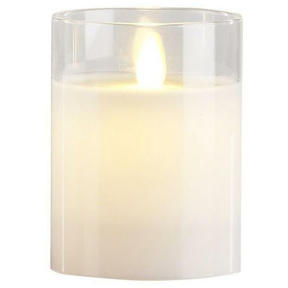 Kolekcja willi LED Candle Glas z timerem 10 cm, biały