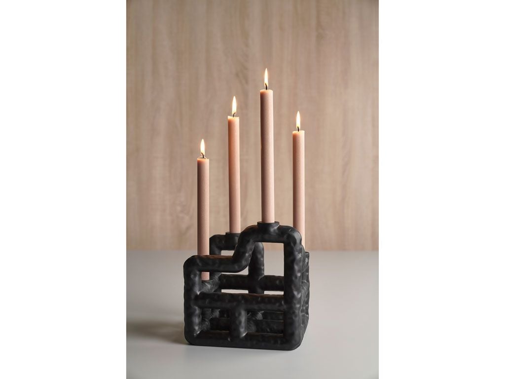 Villa Collection Lyst Candle Holder, Black