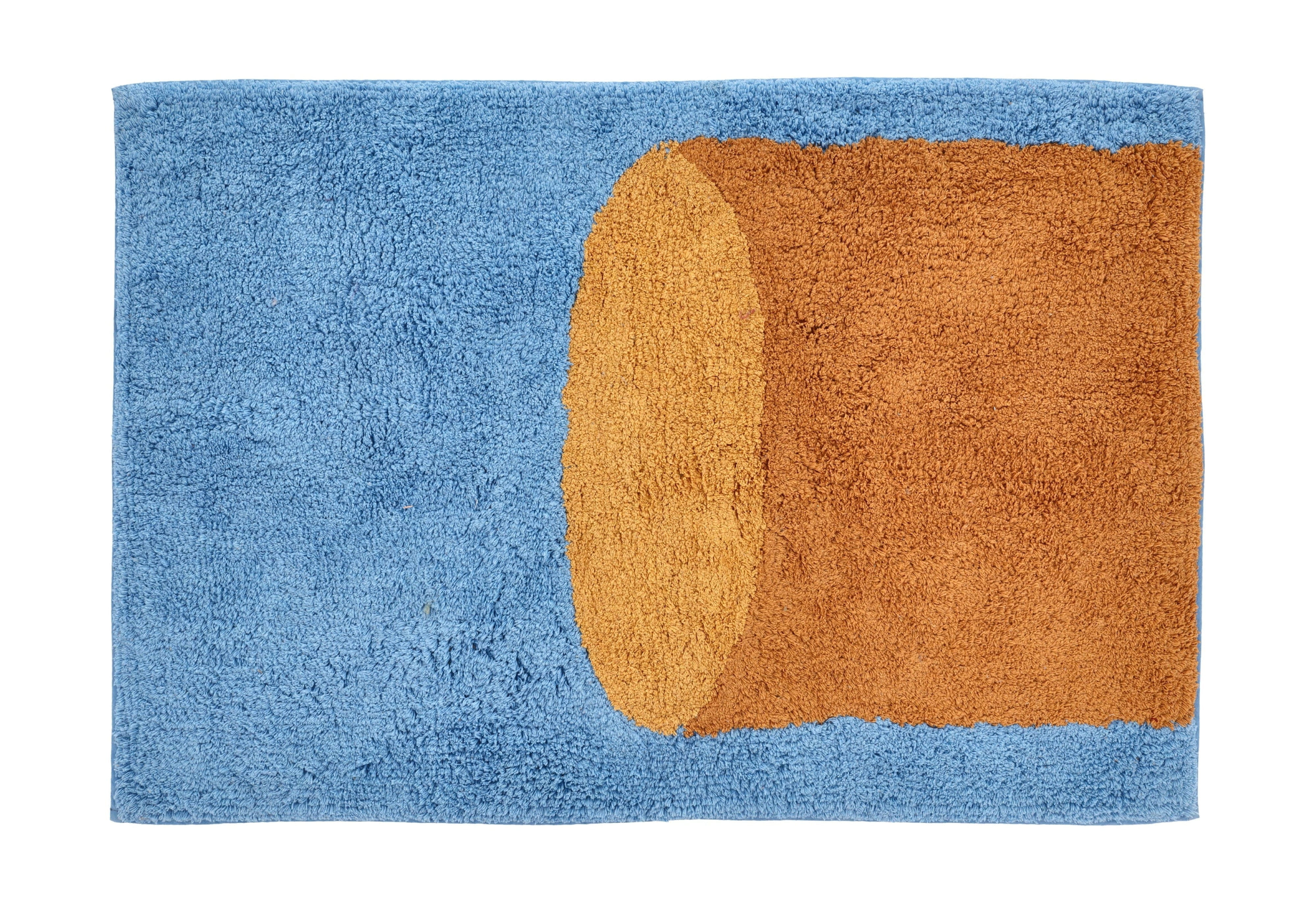 Villa Collection Styles Tufted Rug 60x60 Cm, Blue/Brown