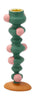 Kolekcja Villa Styles Candle Holder z kropkami, zielony/różowy