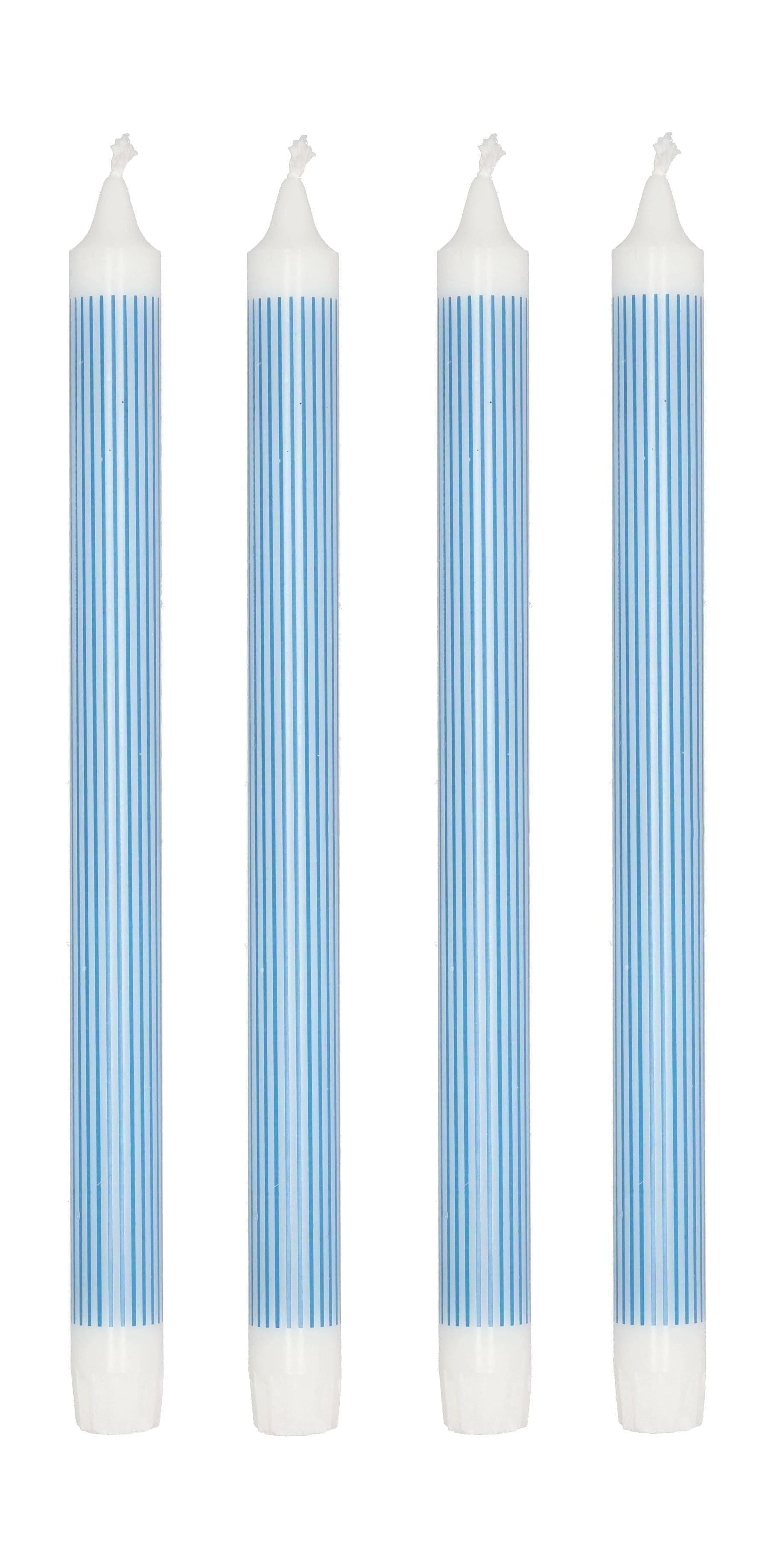 Style kolekcji willi Stick Candle Set 4 Øx H 2,2x29, niebieski