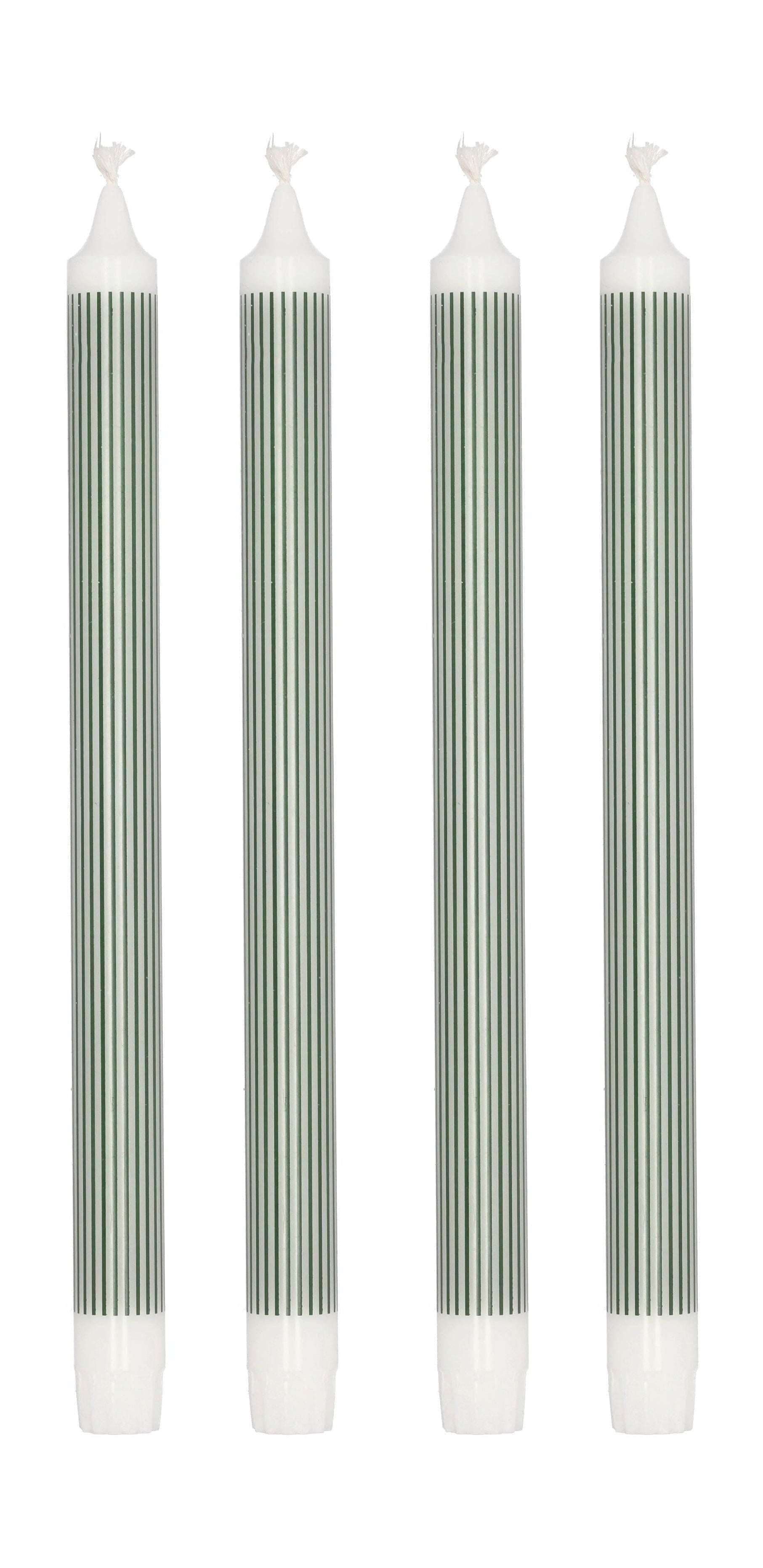 Style kolekcji willi Stick Candle Zestaw 4 Øx H 2,2x29, zielony