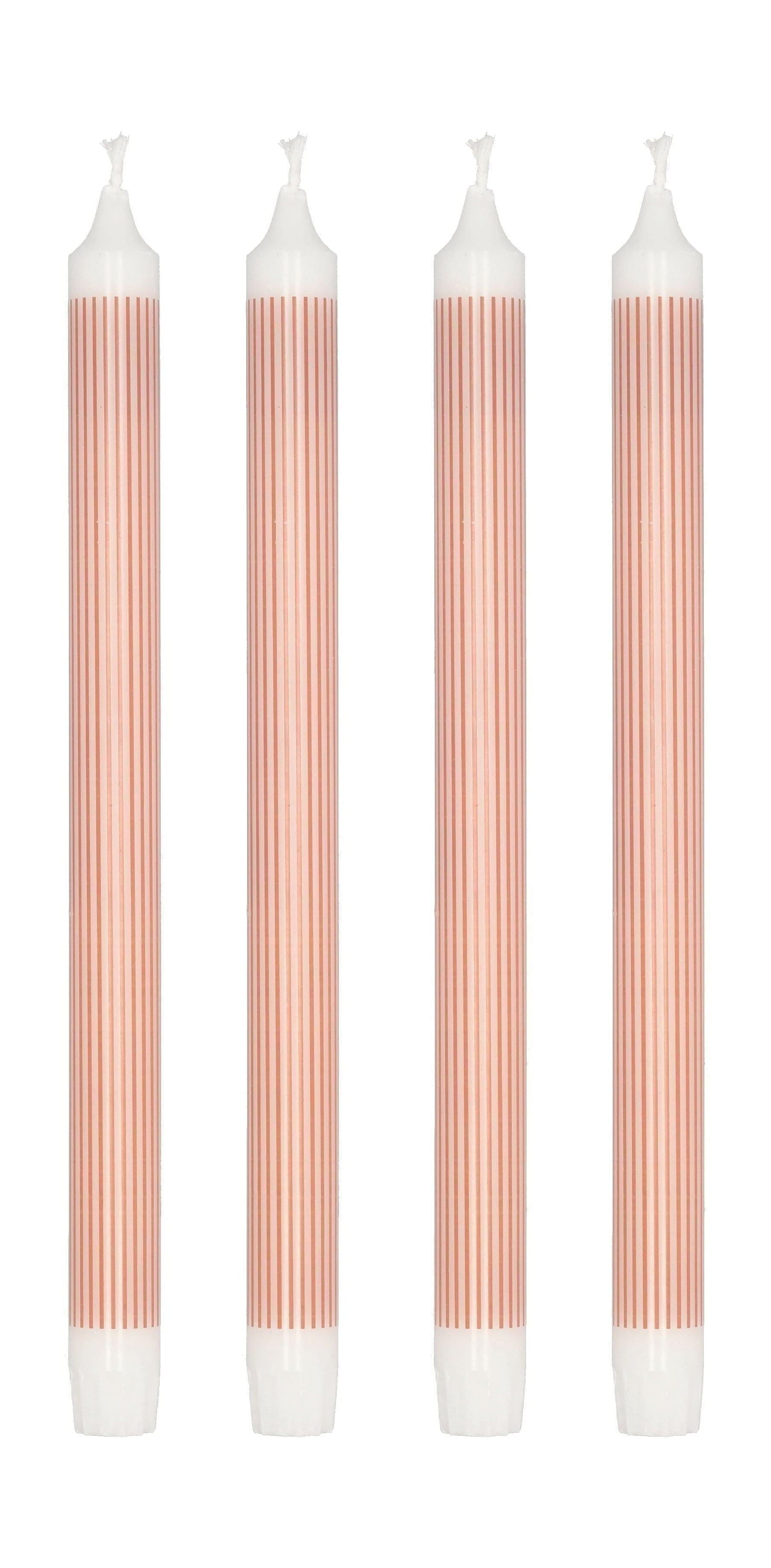 Style kolekcji willi Stick Candle Zestaw 4 Øx H 2,2x29, czerwony