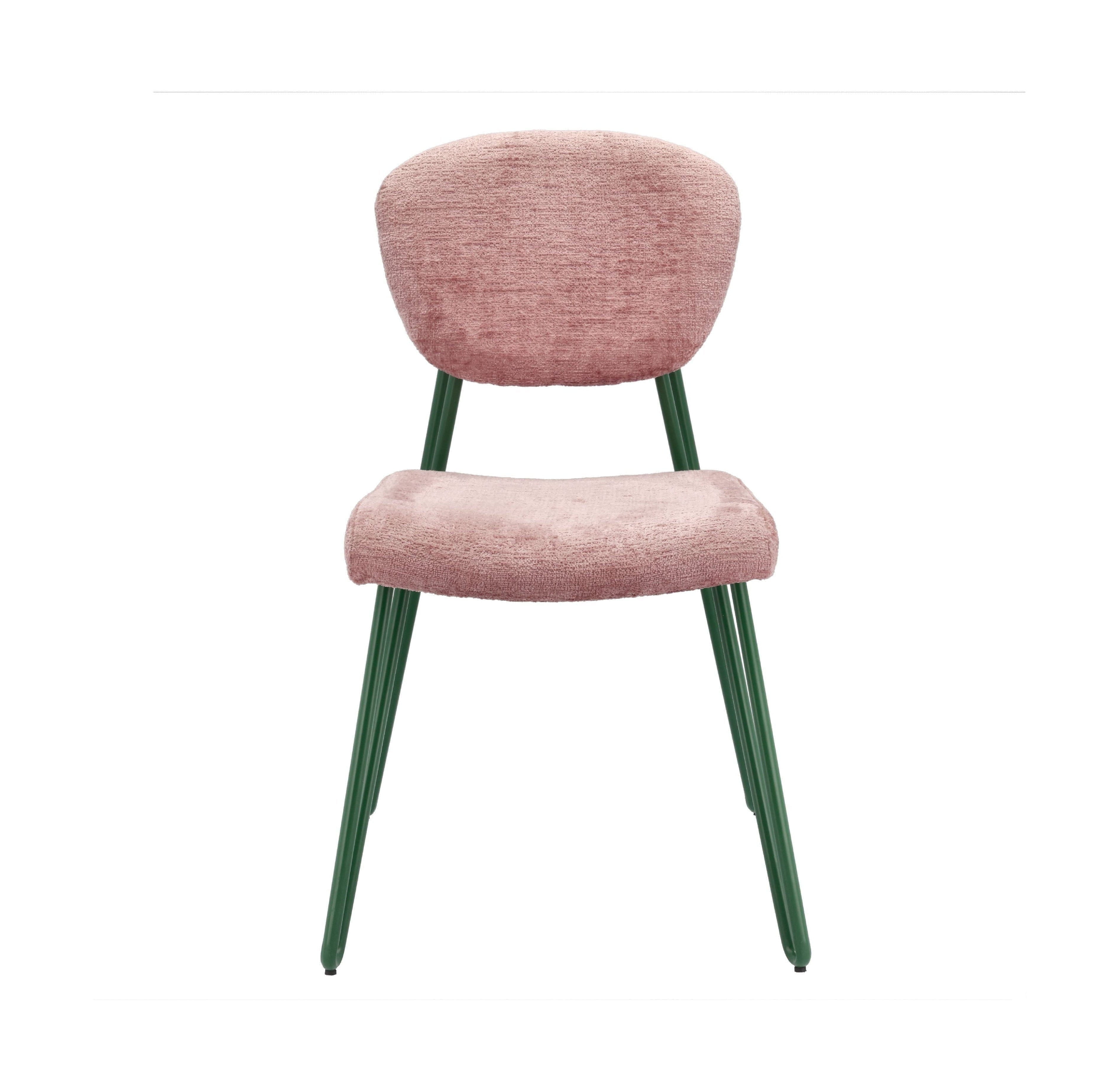 Krzesło stylów kolekcji willi, zielony/różowy