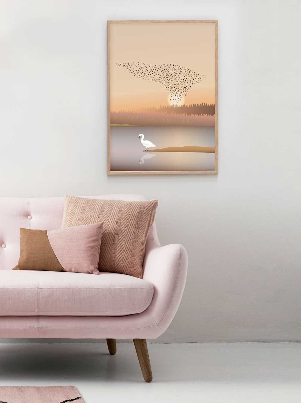 Vissevasse Murmuration Poster, 30x40 Cm