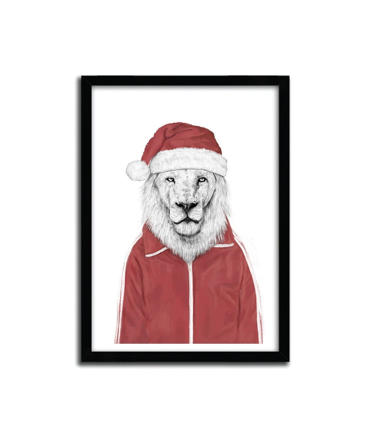 Affiche Santa Lion Par Balazs Solti