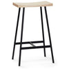 Andersen Furniture Hc2 Bar Stool Oak, Steel Frame, H 65cm