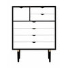  S8 Chest Of Drawers Black White Front