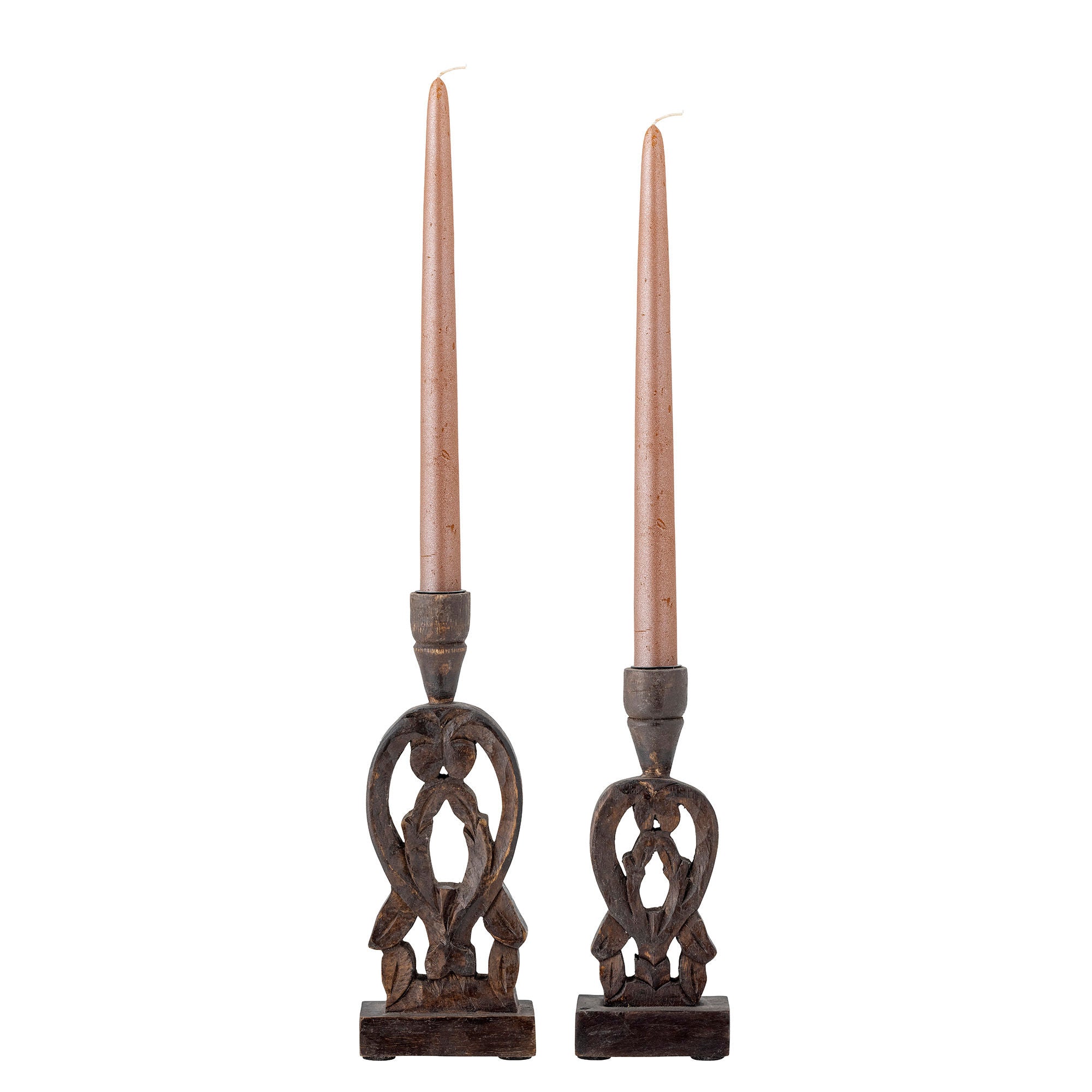 Kolekcja kreatywna Bernie Candle Holder, Brown, Mango