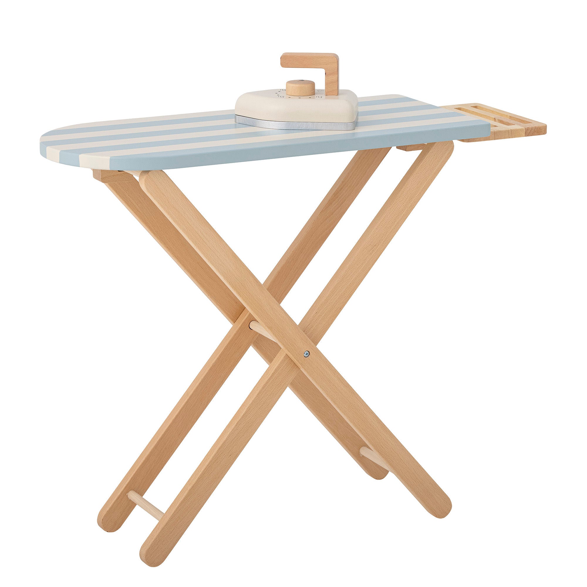 Bloomingville MINI Sande Toy Ironing Board & Iron, Blue, FSC® 100% , Pine