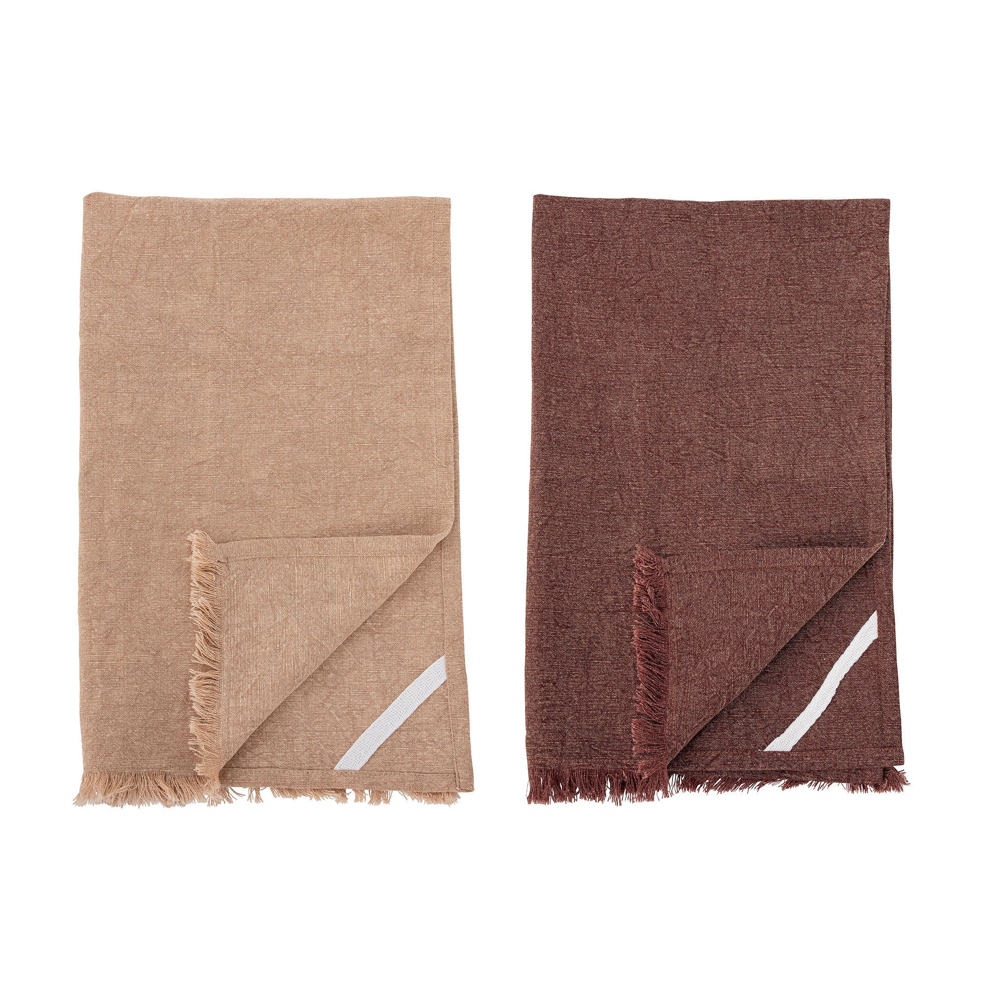 Bloomingville Lovine Kitchen Towel, Brown, Cotton