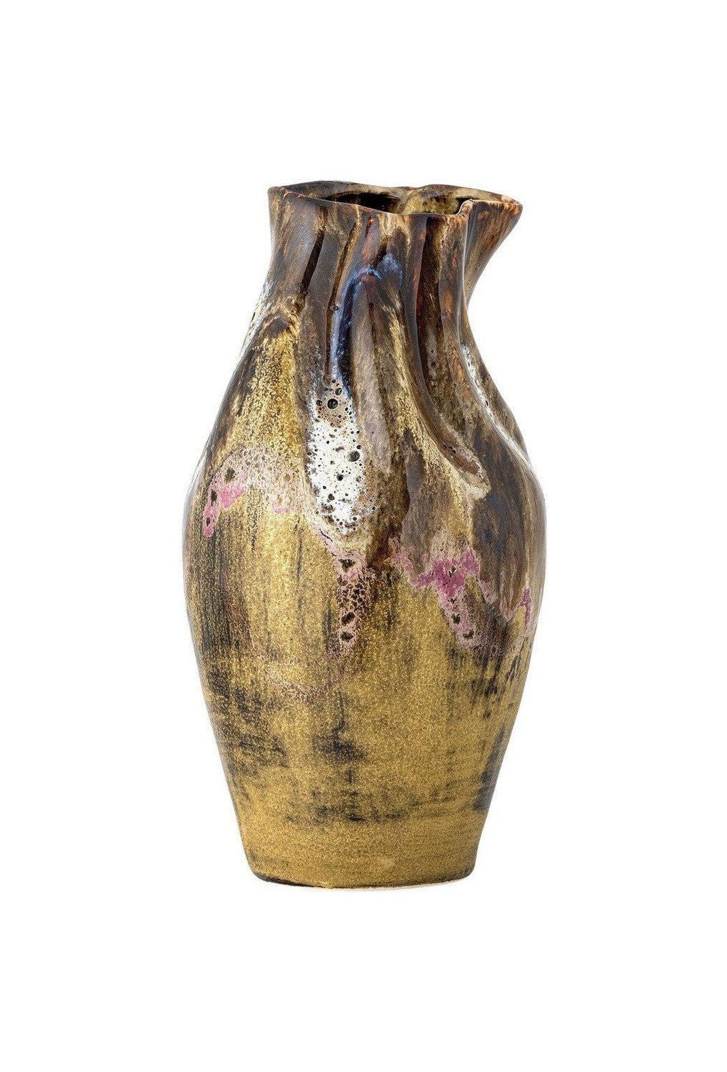 [product_category]-Bloomingville Benoit Vase, Brown, Stoneware-Bloomingville-5711173331529-82061344-BLO-1