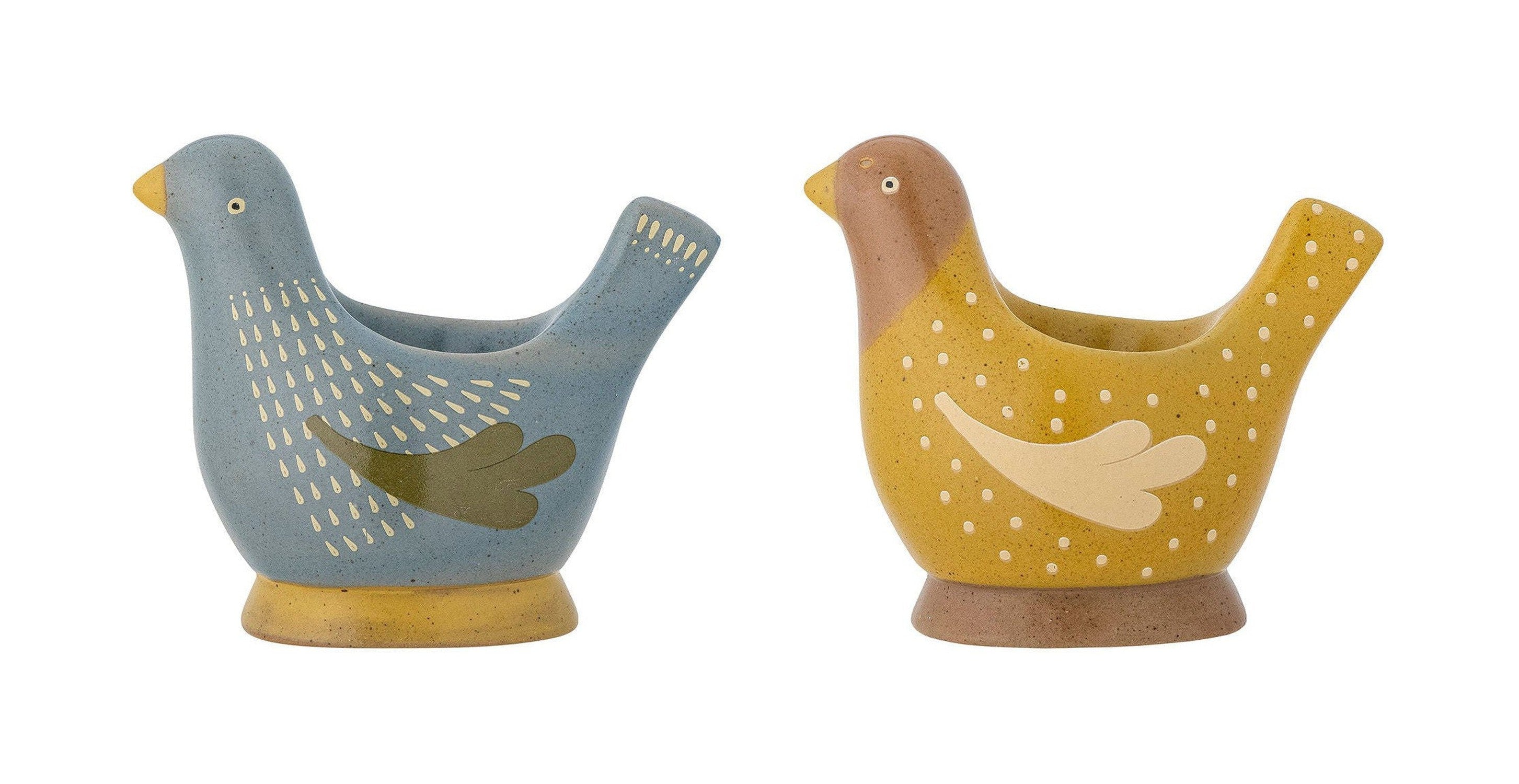 Bloomingville Birdy Egg Cup, Blue, Stoneware