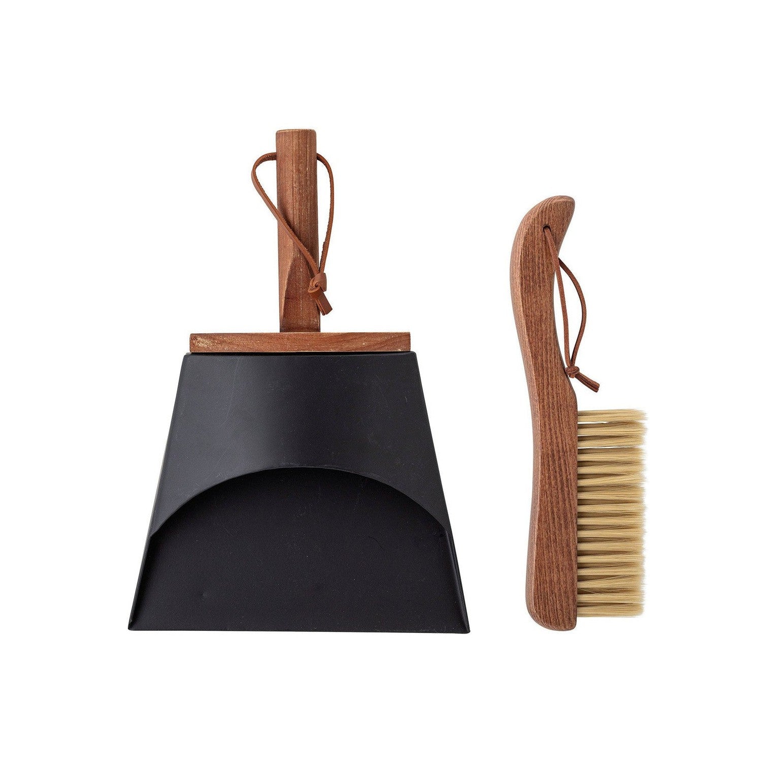 Bloomingville Cleaning Dustpan & Broom, Brown, Beech