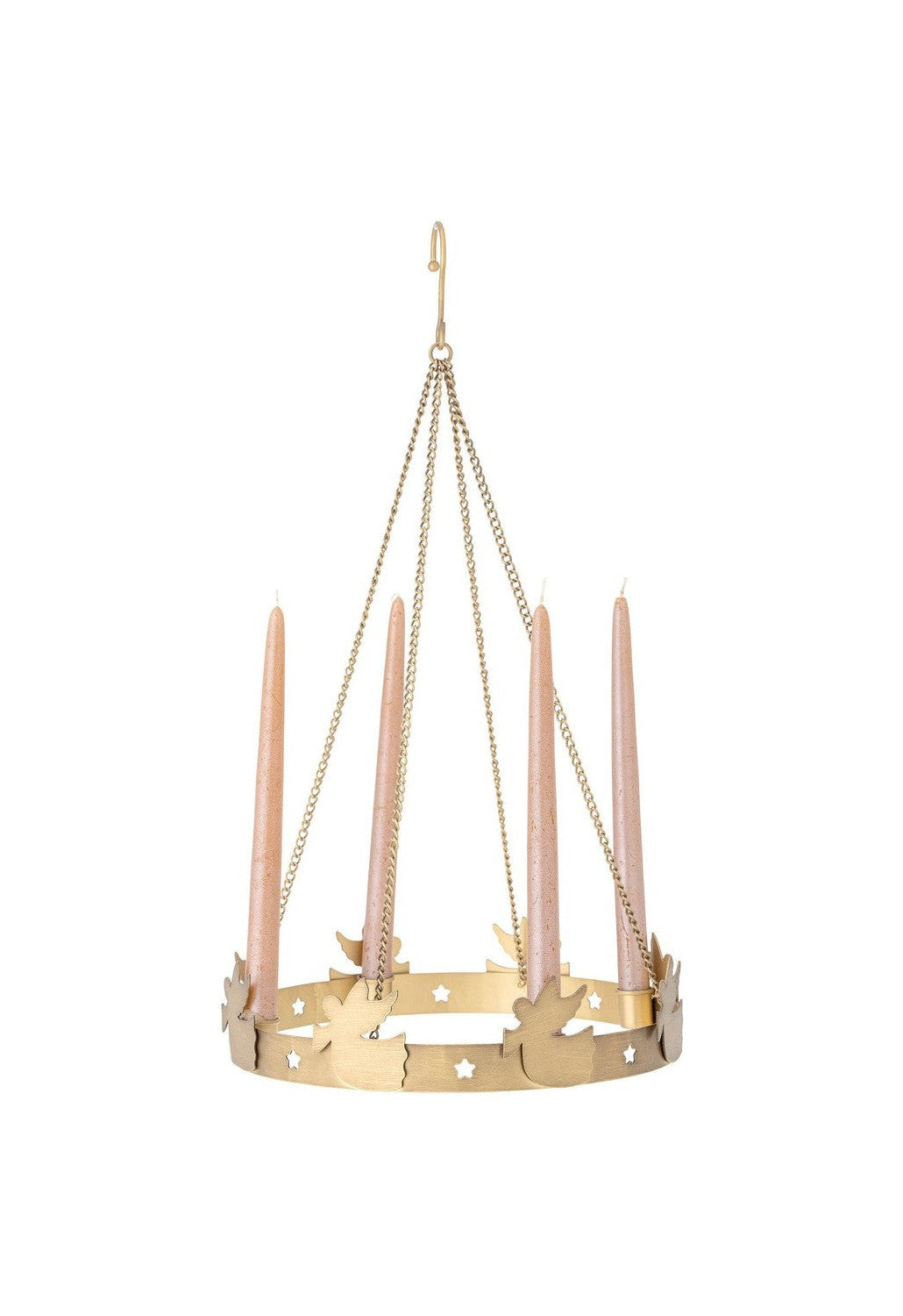 Bloomingville Elmir Advent Candle Holder, Gold, Metal