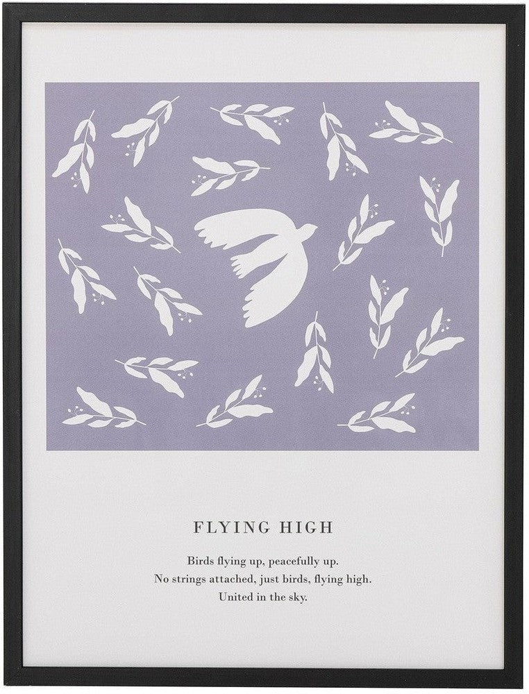 [product_category]-Bloomingville Flye Illustration w/ Frame, Black, Pine-Bloomingville-5711173299164-82058290-BLO-1