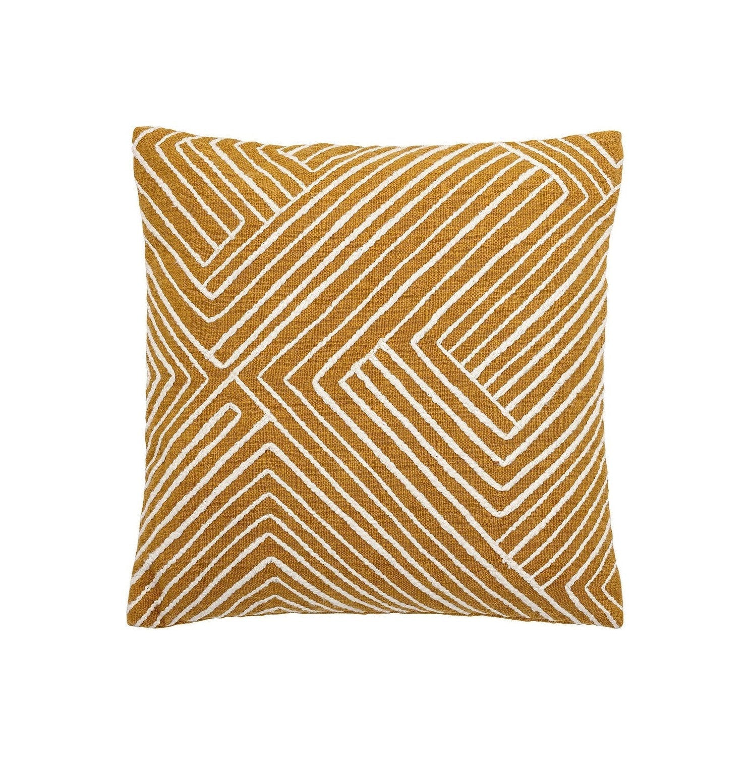 Bloomingville Giana Cushion, Yellow, Cotton