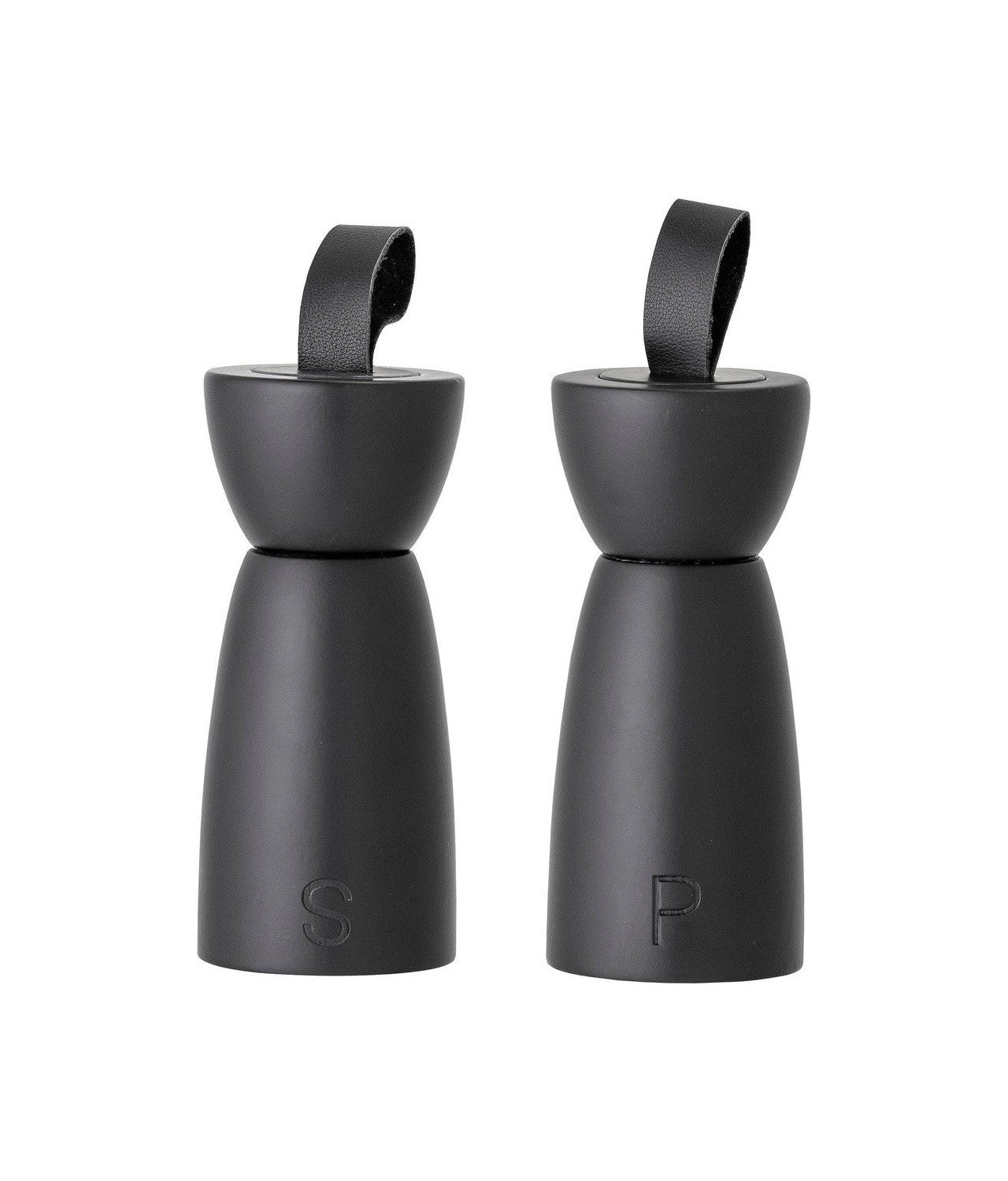 Bloomingville Hanif Salt & Pepper Mill, Czarny, Rubberwood